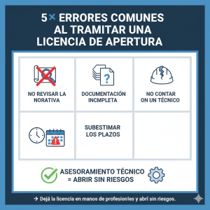 Errores comunes al tramitar una licencia de apertura