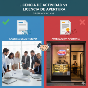 Licencia de actividad vs licencia de apertura: diferencias clave